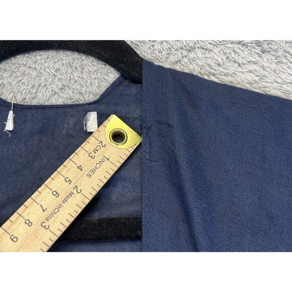 Womens Kimono One Size Blue Orange Embroidered Tackles Boho Art To Wear - Picture 8 of 9